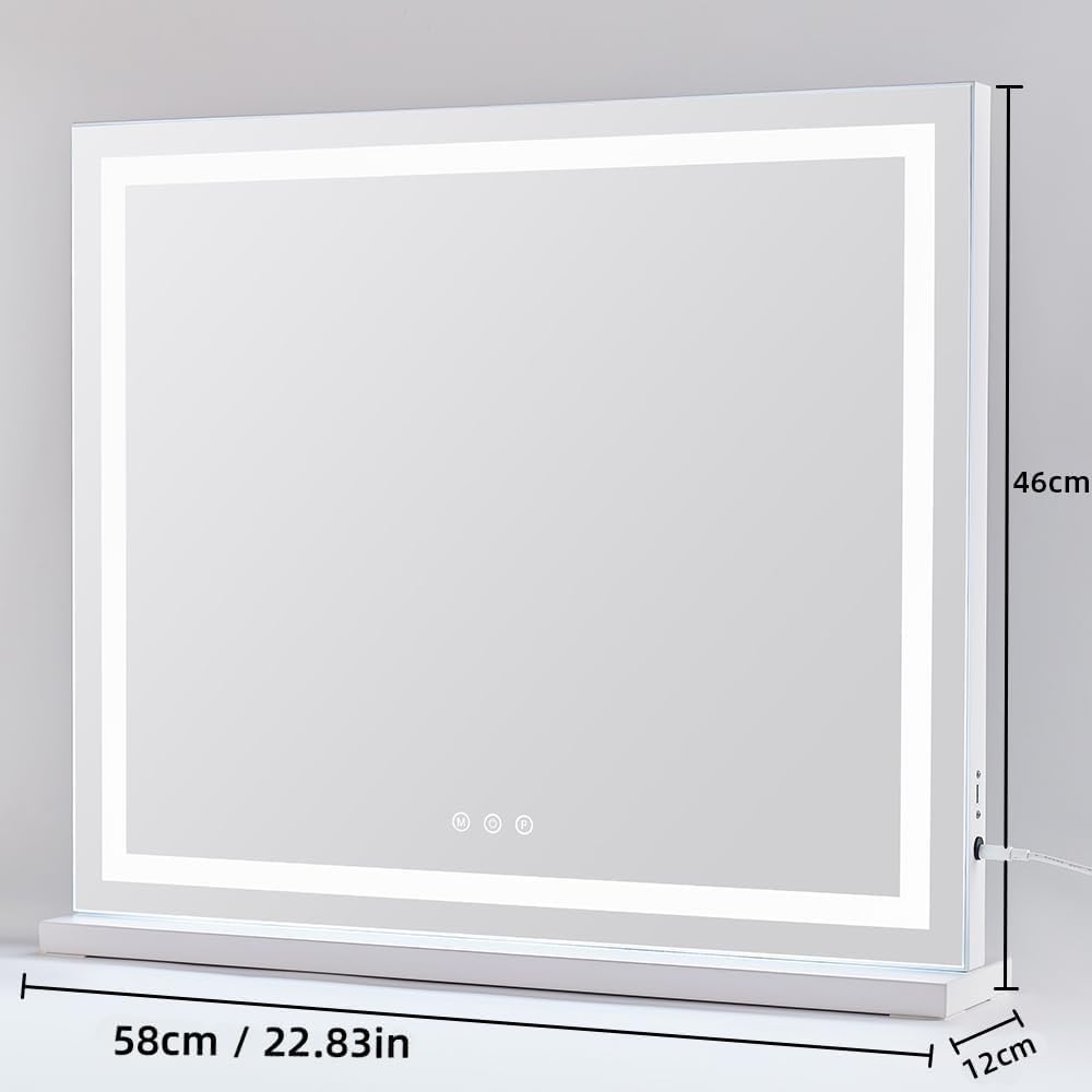 HIEEY vanity mirror side view with stand shows versatile placement