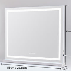 HIEEY vanity mirror side view with stand shows versatile placement