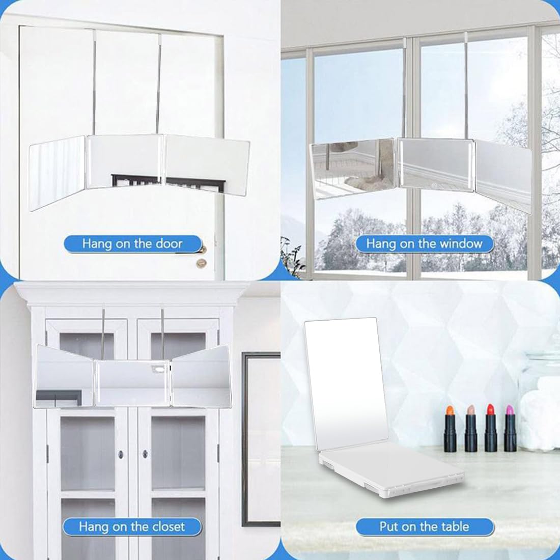 HIEEY white finish vanity mirror combines style with sturdy construction.