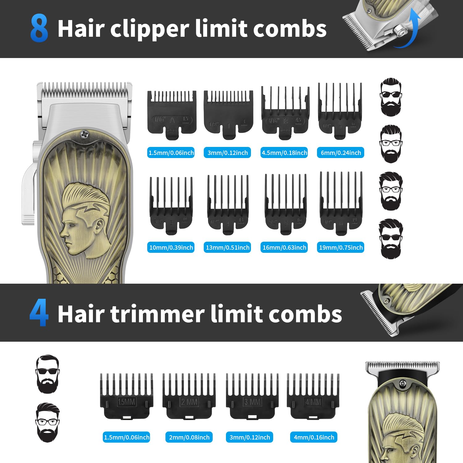 HIENA PRO cordless hair clipper in hand for quick, precise home cuts.