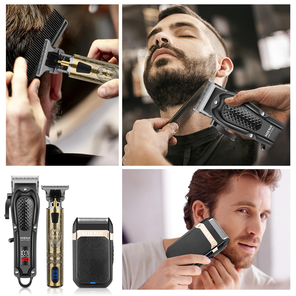 HIENA PRO ergonomic gold design for comfortable long grooming sessions.