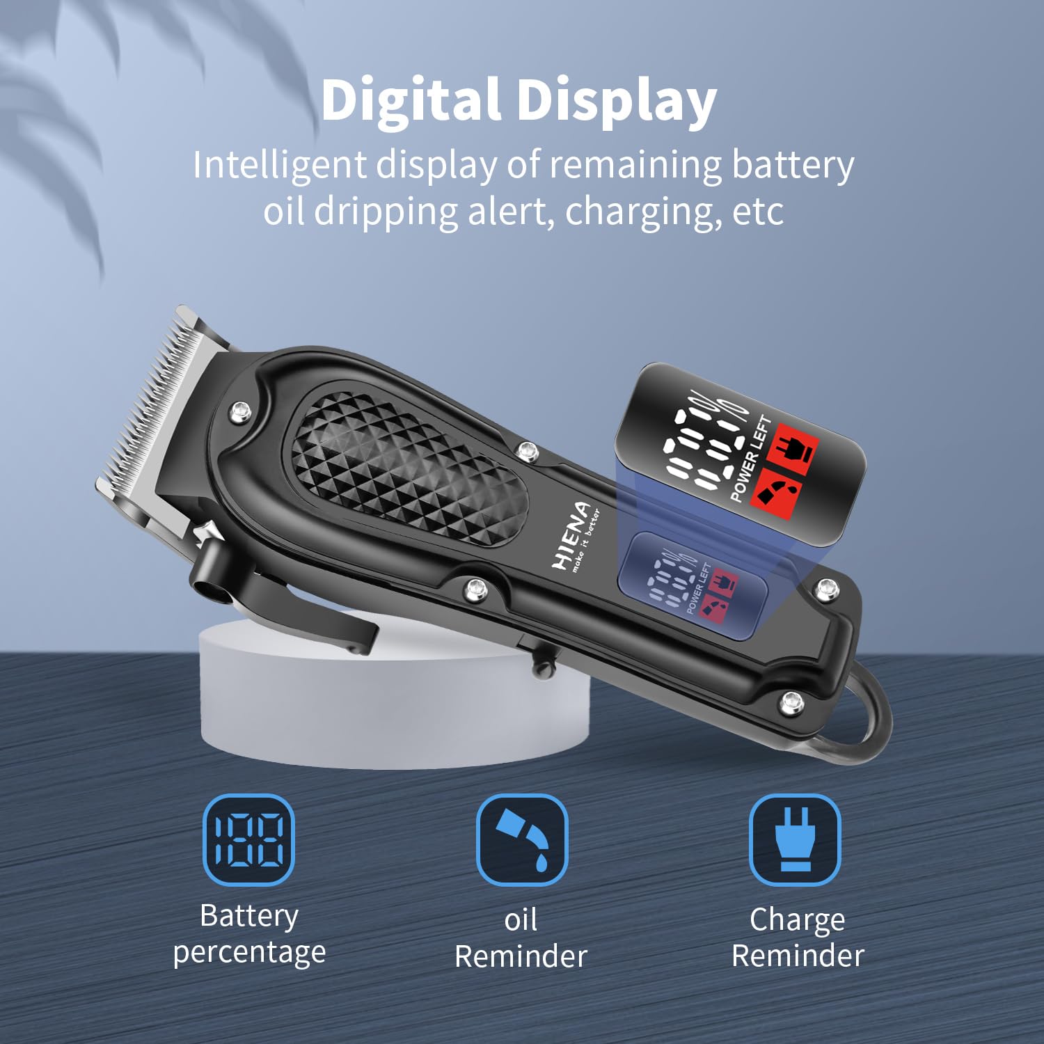 HIENA PRO nose and ear trimmer features 360-degree trimming for easy maintenance.