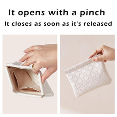 HIGH FIT leather pocket cosmetic bag in waterproof PU leather keeps contents dry.