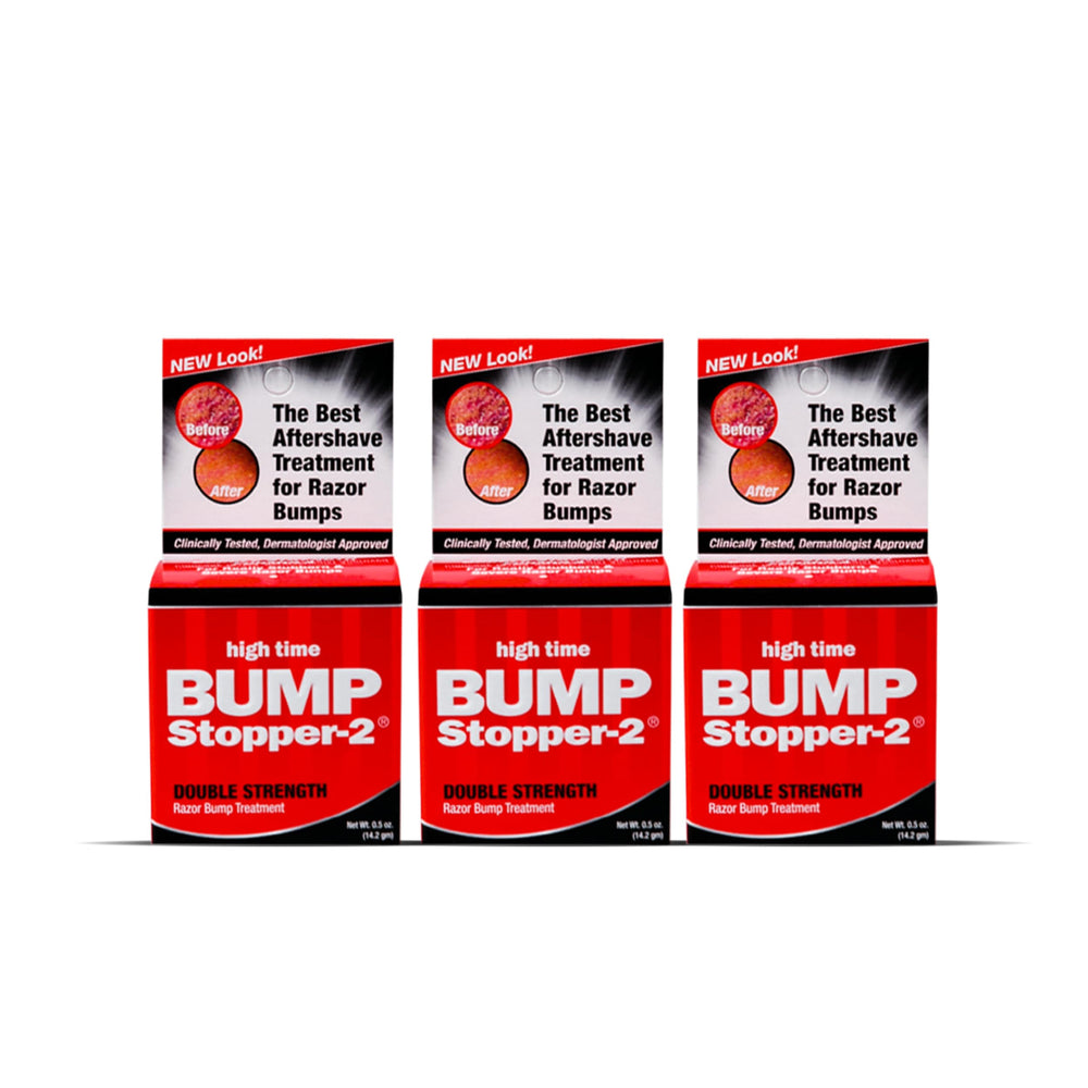 High Time Bump Stopper 2 double-strength bottle for on-skin relief after shaving.