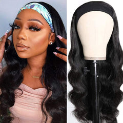higher headband wig body wave 16inch front view showing natural hairline realism