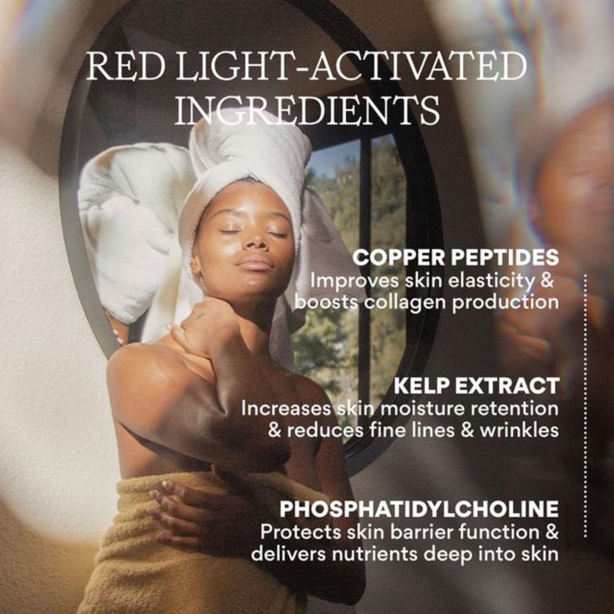 HigherDOSE Glow Serum with heat activation concept for radiant, energized skin
