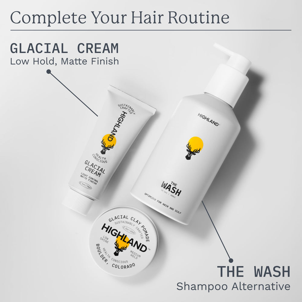 Highland Glacial Hair Clay made in USA and cruelty-free