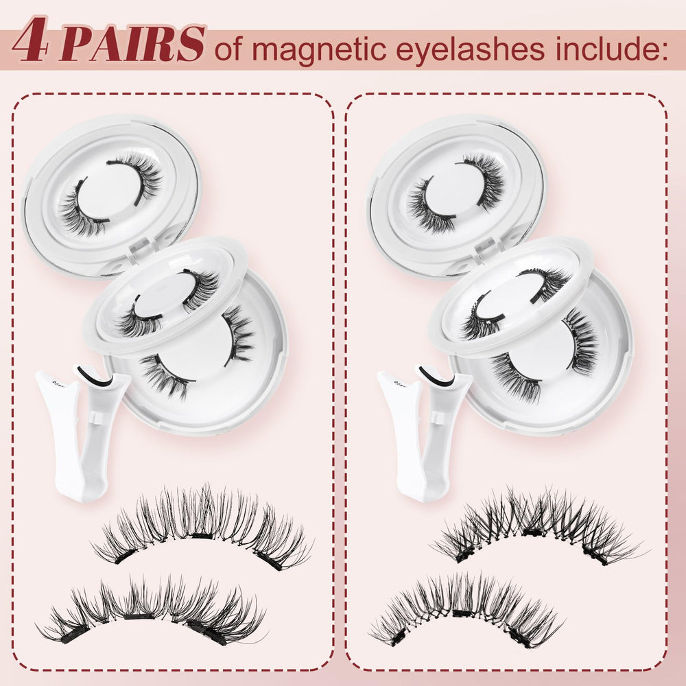 Higu clace easy-application-magnetic-lashes highlight quick fit without glue.