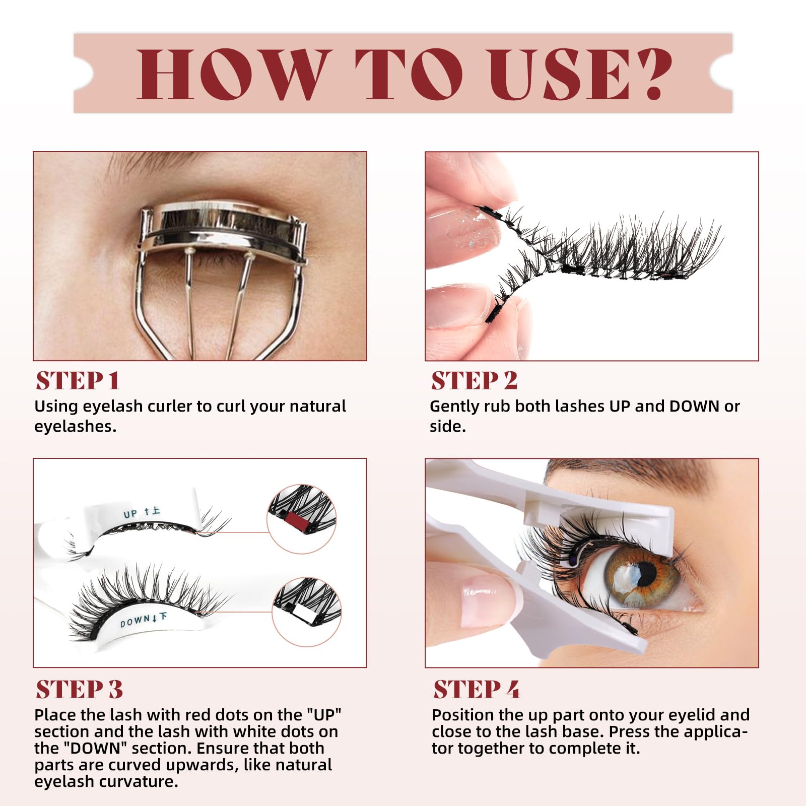 Higu clace Magnetic Eyelashes no-eyeliner option for easy application