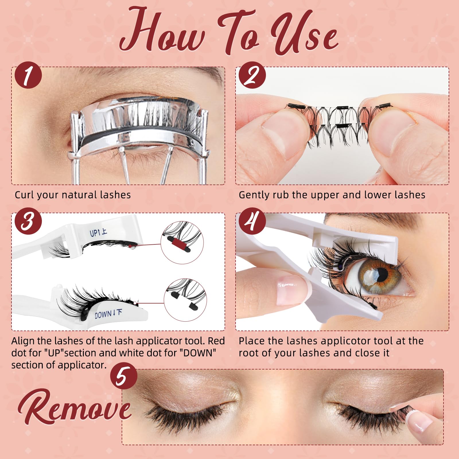 Higu clace reusable-magnetic-eyelashes promote sustainable, long-term use and easy storage.