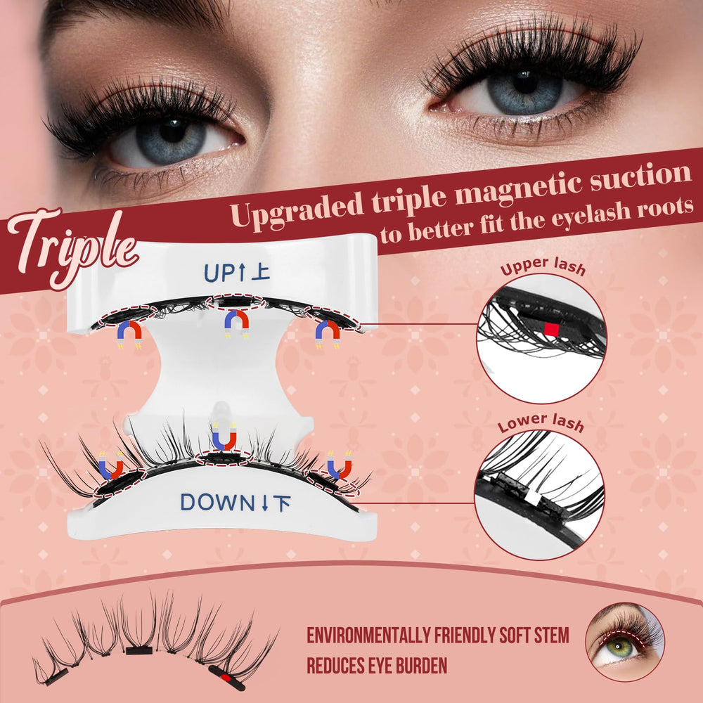 Higu clace wispy-detail lashes show natural, everyday glam.
