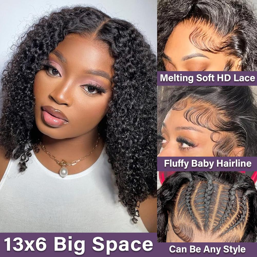 Hihmarm Deep Wave Wig in 14-inch length offering voluminous styling options.