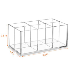 HIIMIEI acrylic brush holder durable crystal-clear design enhances visibility of brushes.