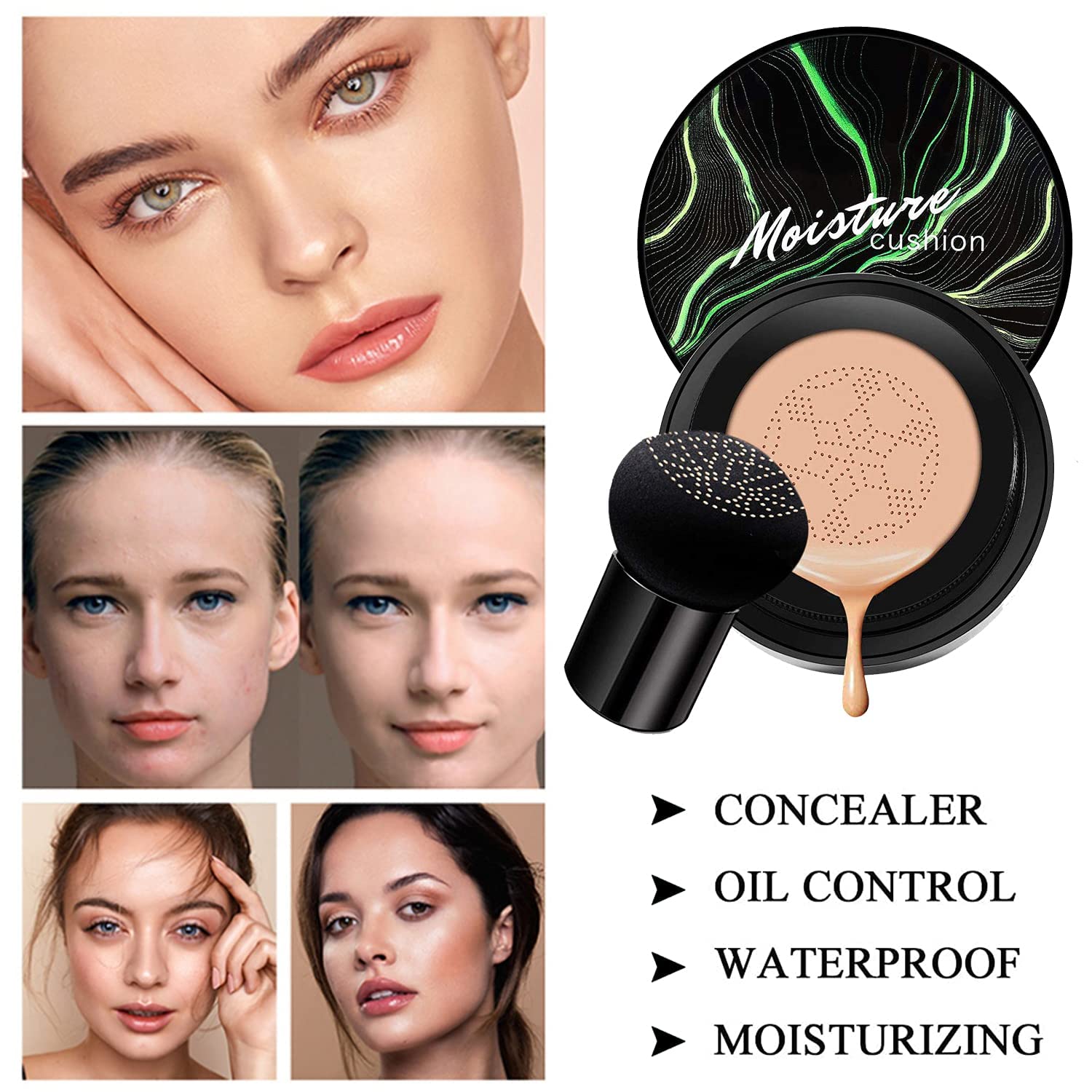 Hilareco foundation brush soft bristles ensure smooth, even application.