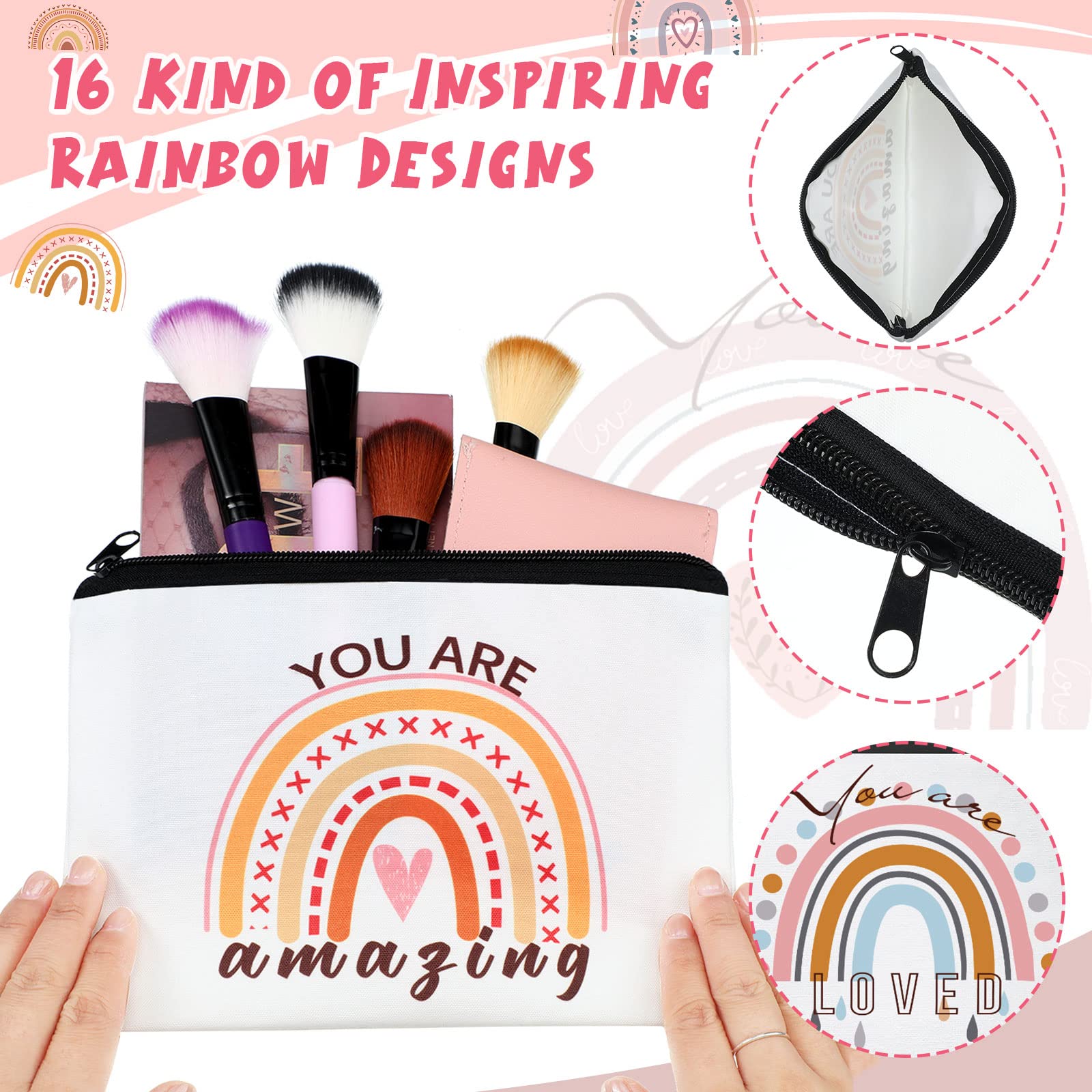 Hillban 32-piece set washable makeup bag emphasizes durable, reusable design