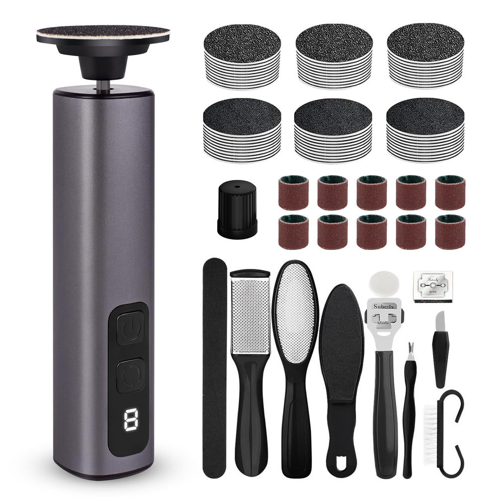 HILUDEER electric foot callus remover 9 speeds for smoother at-home pedicures