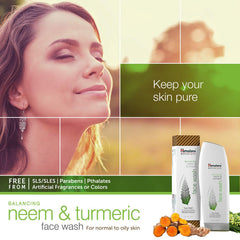 Himalaya Botanique balancing neem-turmeric face-wash foaming-lather demonstrates gentle cleansing