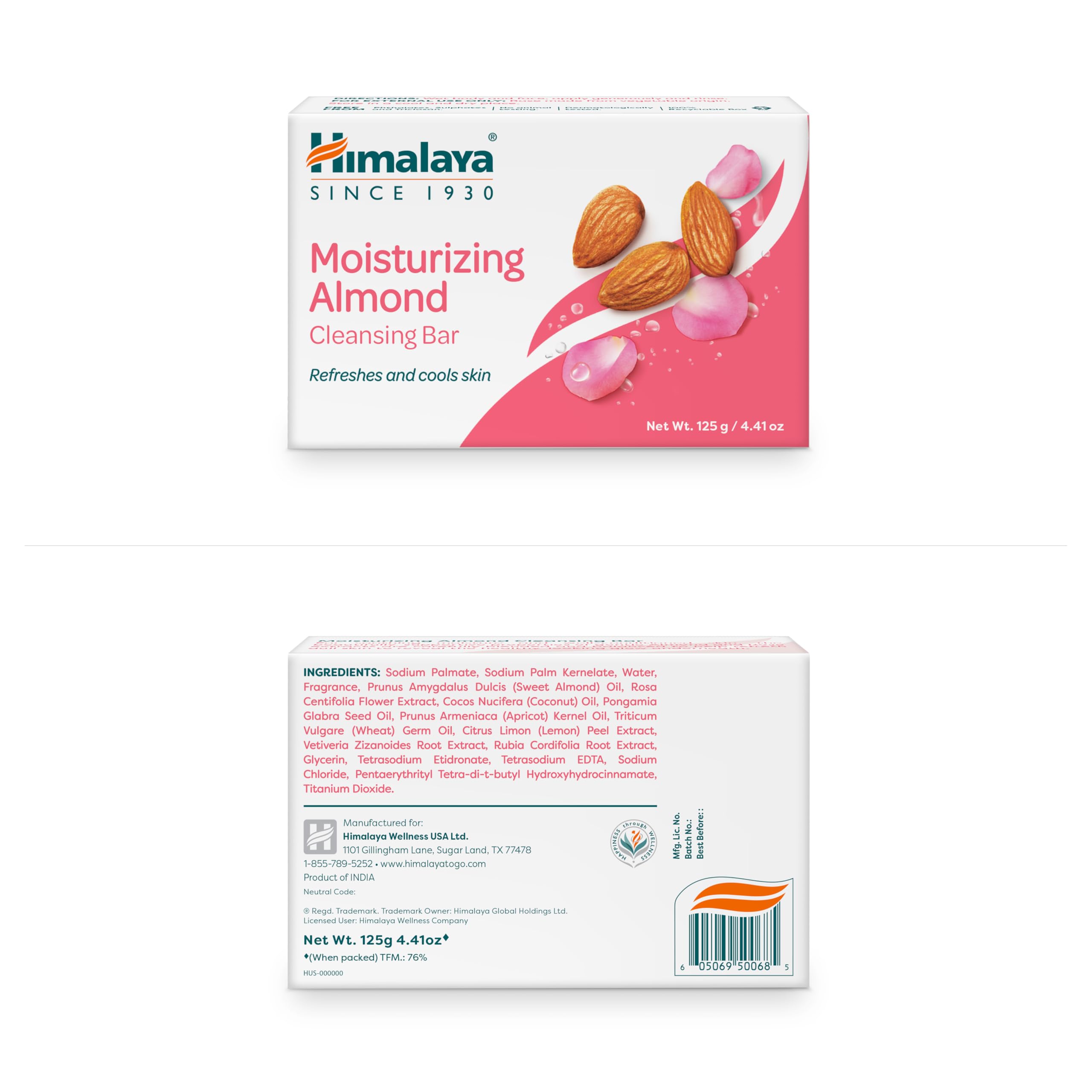 Himalaya Almond Cleansing Bar creamy lather close-up for gentle cleansing