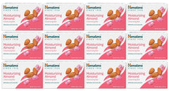 Himalaya Moisturizing Almond Cleansing Bar pack shot showing the 12-pack for soft skin