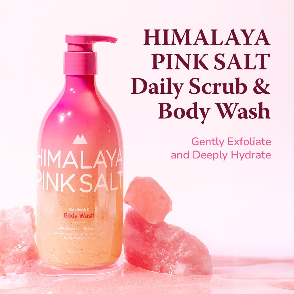 Himalaya Pinksalt daily scrub texture closeup shows gentle granules for even skin texture.