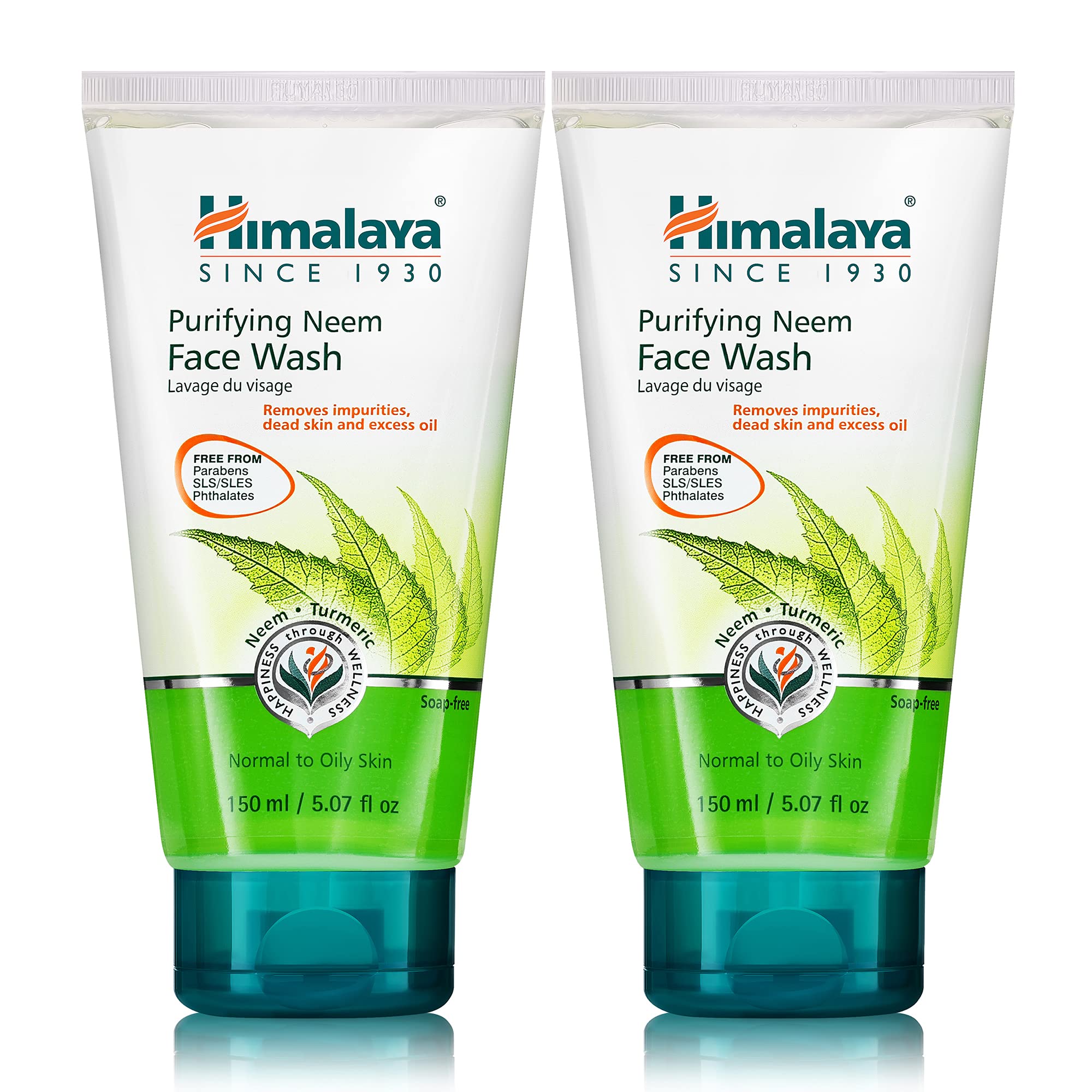 Himalaya Purifying Neem Face Wash bottle pour for daily purification of normal to oily skin.