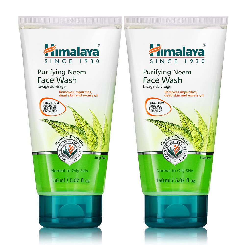 Himalaya Purifying Neem Face Wash bottle pour for daily purification of normal to oily skin.