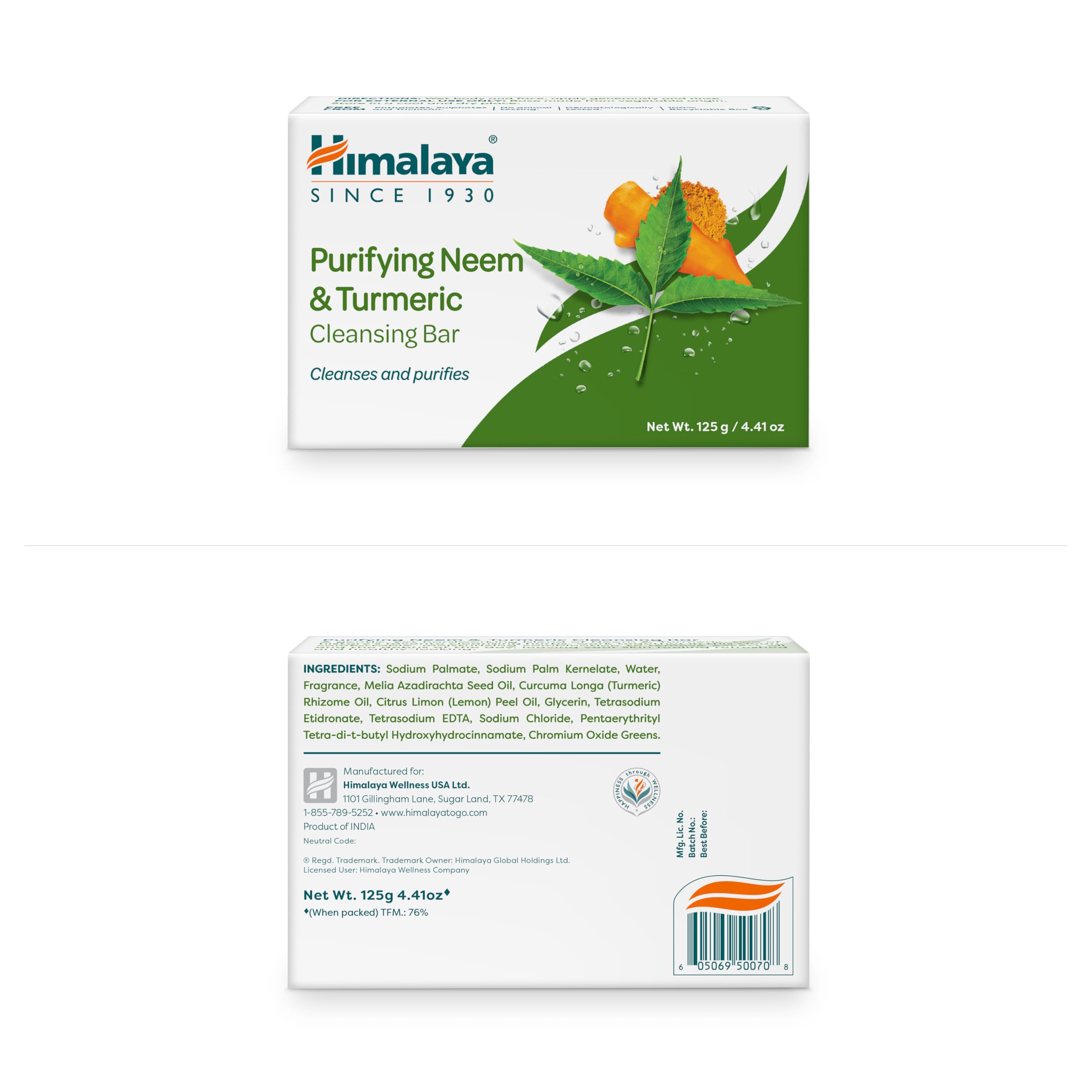 Himalaya cleansing bar close-up texture highlighting gentle lather.