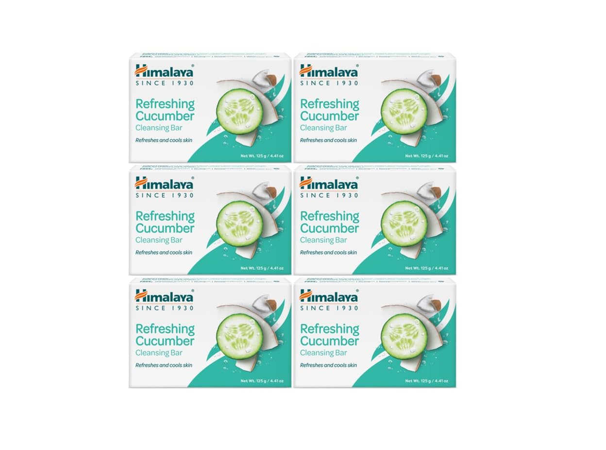 Himalaya refreshing cucumber cleansing bar pack shot for convenient daily cleanse