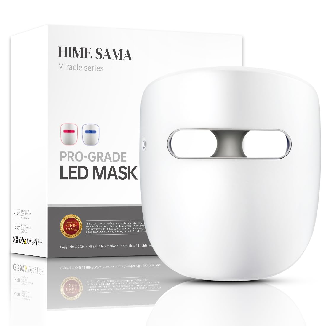 HIME SAMA LED face mask front view for at-home skincare sessions.