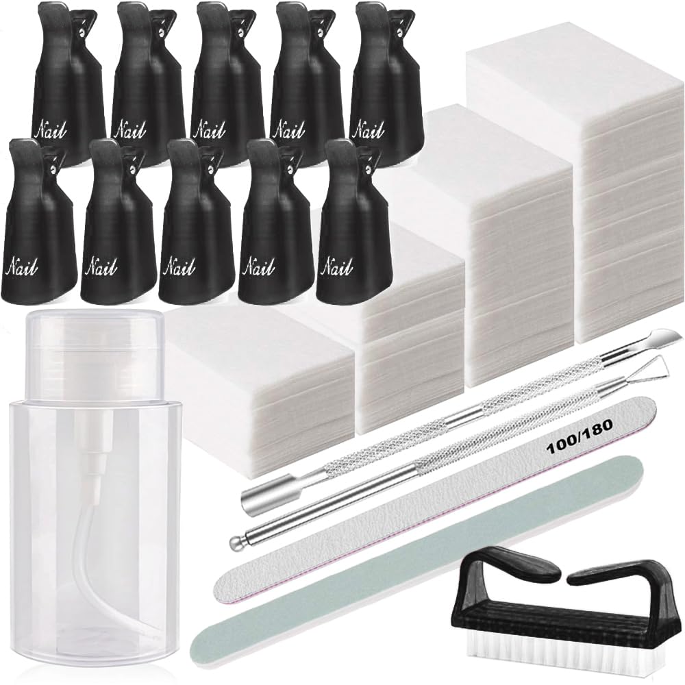HiMo nail polish gel remover cap clip set of 10 keeps caps secure for quick changes.