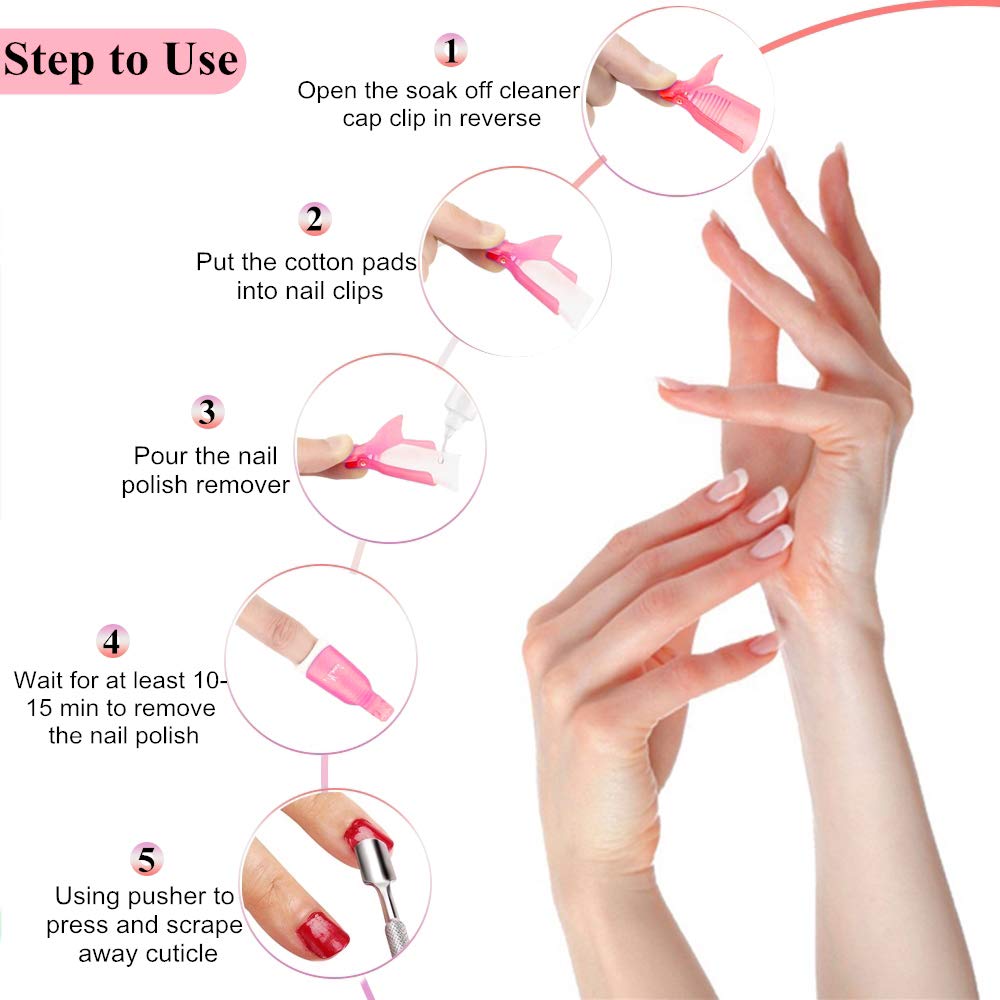 HiMo soak-off cap clip demonstrating secure grip during removal
