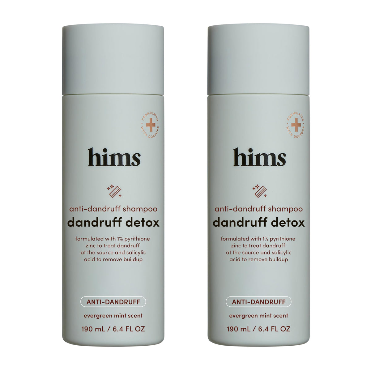 hims Dandruff Detox bottle pour for easy application and anti-dandruff action.