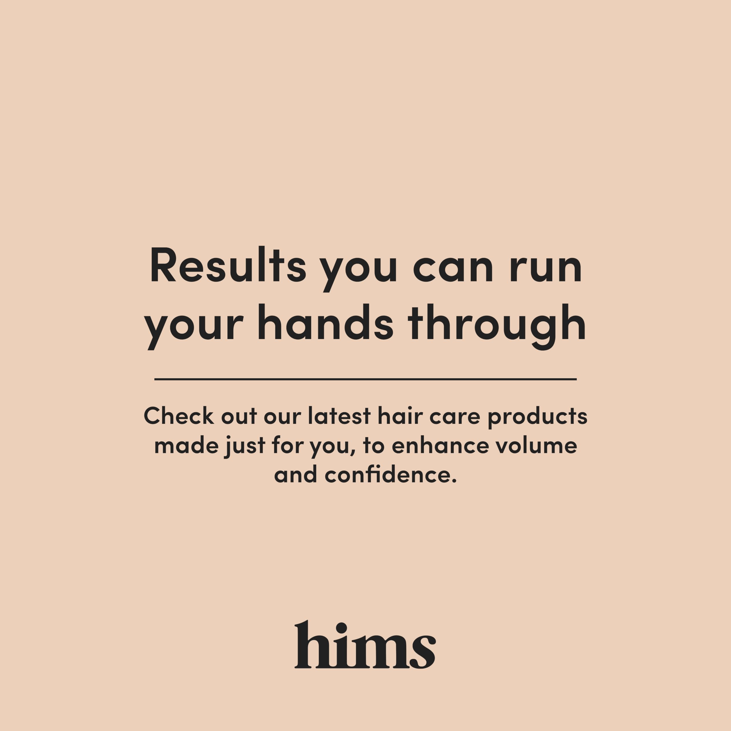 Visual of fuller hair appearance associated with consistent HIMS regrowth treatment.