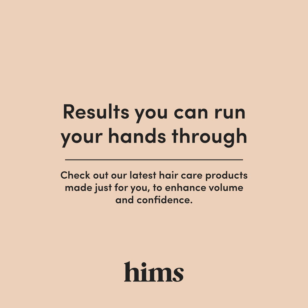 Visual of fuller hair appearance associated with consistent HIMS regrowth treatment.