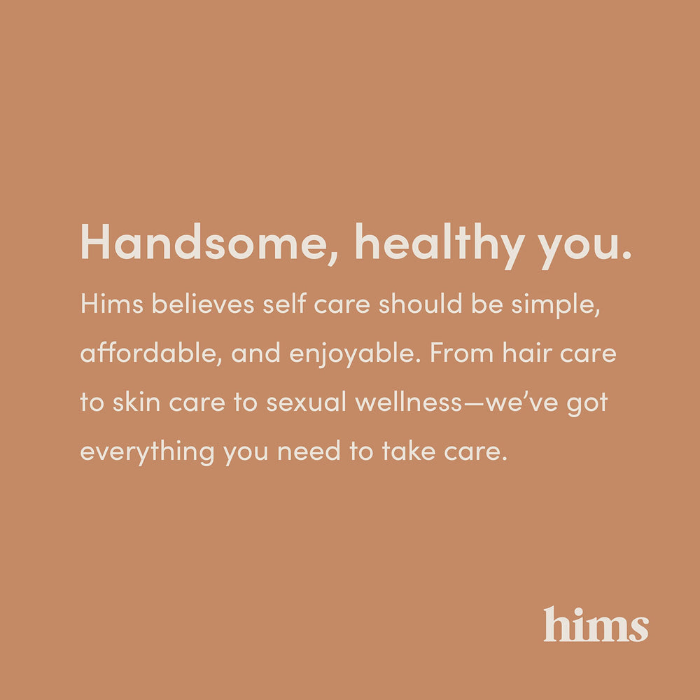 Hims & Hers Thick Fix features paraben-free, sulfate-free, vegan formula on the label