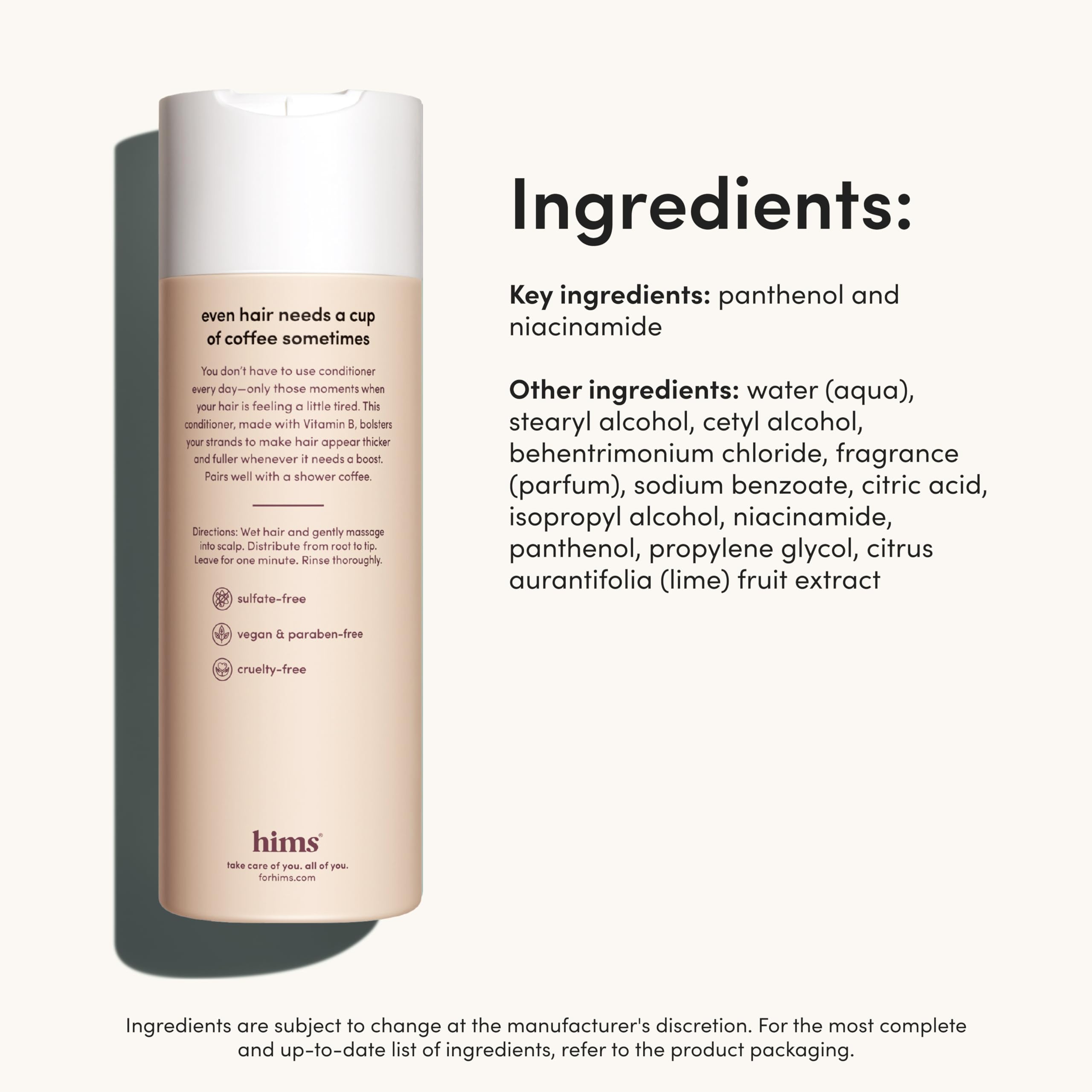 HIMS & HERS Thick Fix provides moisturized, weightless hydration for hair.
