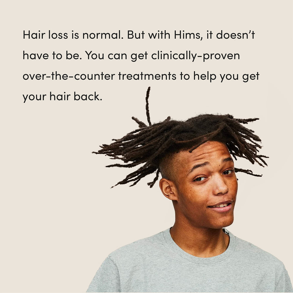 Hims & Hers Thick Fix shampoo massaged into scalp for fullness and renewed shine