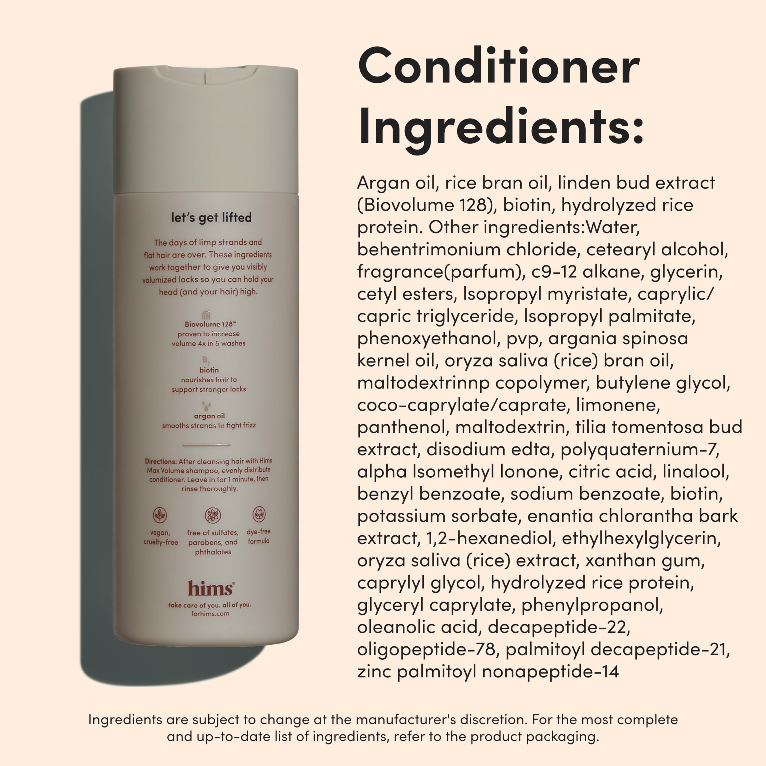 Hims Max Volume citrus spice scent reinforces refreshing grooming ritual