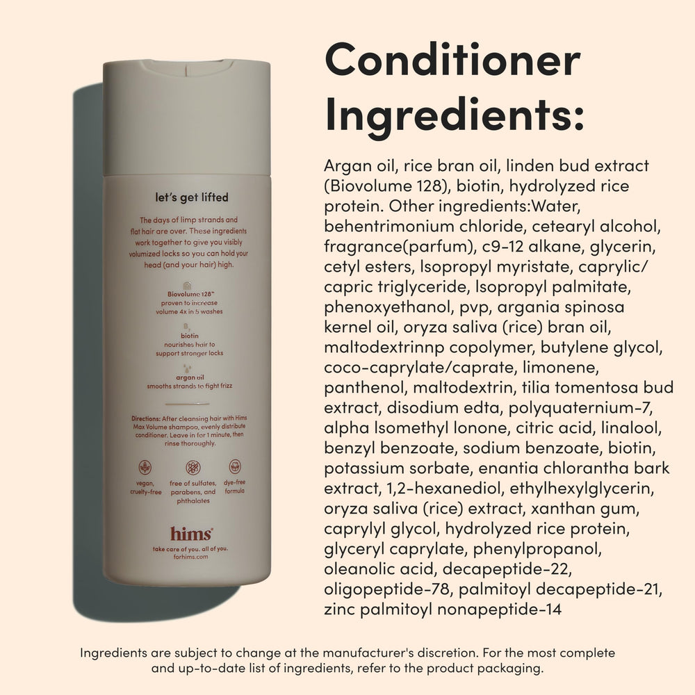 Hims Max Volume citrus spice scent reinforces refreshing grooming ritual