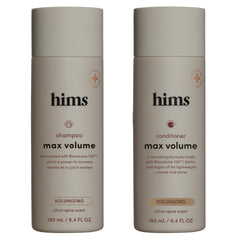 Hims Max Volume shampoo bottle highlights volumizing formula for fuller hair