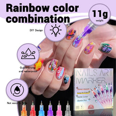 Hinourisha quick-drying ink helps patterns set quickly on nails.