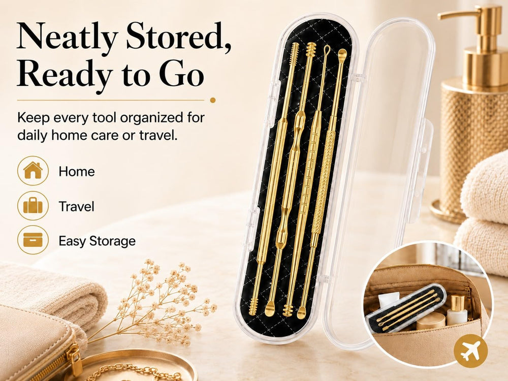 Hion lifestyle bathroom travel setting showing compact case for convenient travel benefit