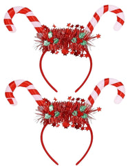 HIPIHOM light-up candy cane headband for festive photos and fun
