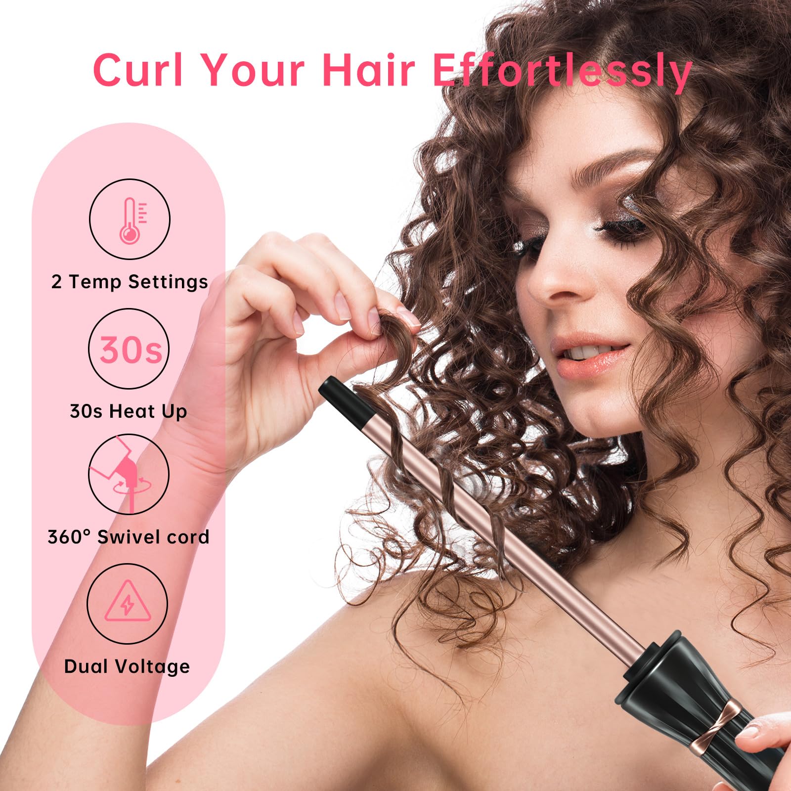 HIRAY 2.5m swivel cord keeps tangles at bay during styling.