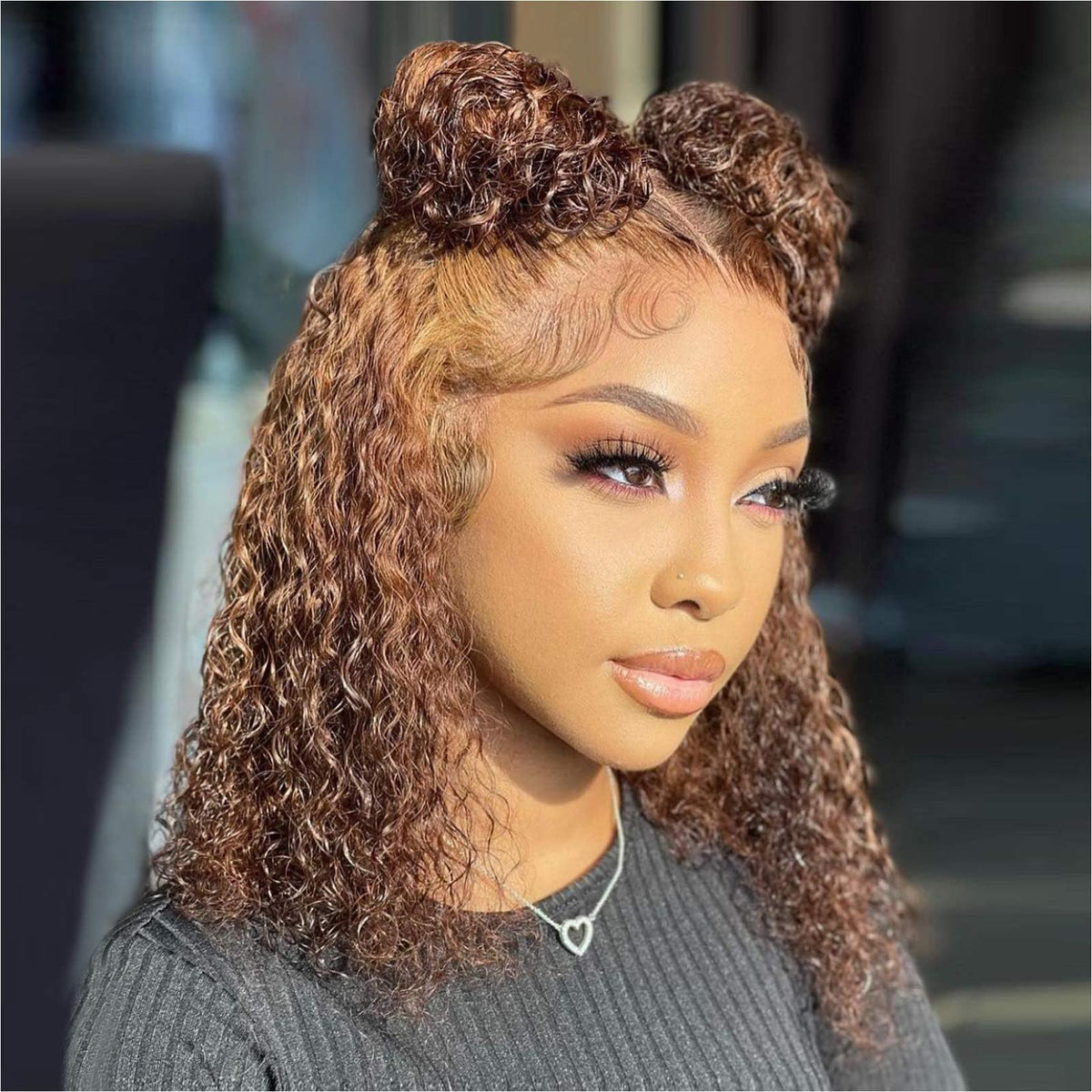 HIRIREMY curly bob wig deep wave 13x4 HD lace front for a natural look