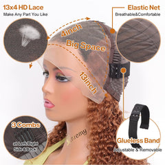 HIRIREMY glueless cap with 22.5 inch circumference for comfortable wear