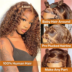 HIRIREMY ombre honey blonde 4/27 highlight wig adds vibrant style