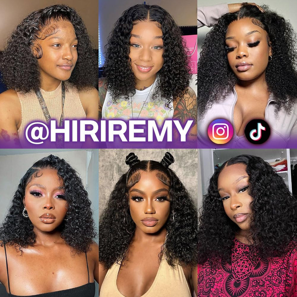 HIRIREMY Deep Wave Bob Wig shows day-to-night styling versatility.