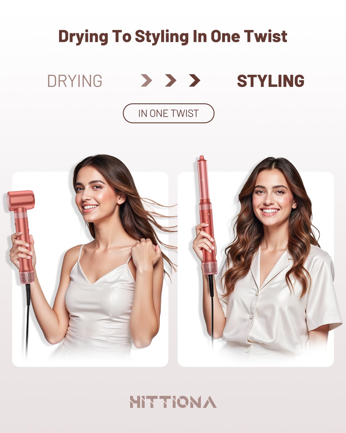 HITTIONA auto-wrap curlers create natural curls with easy, even heat