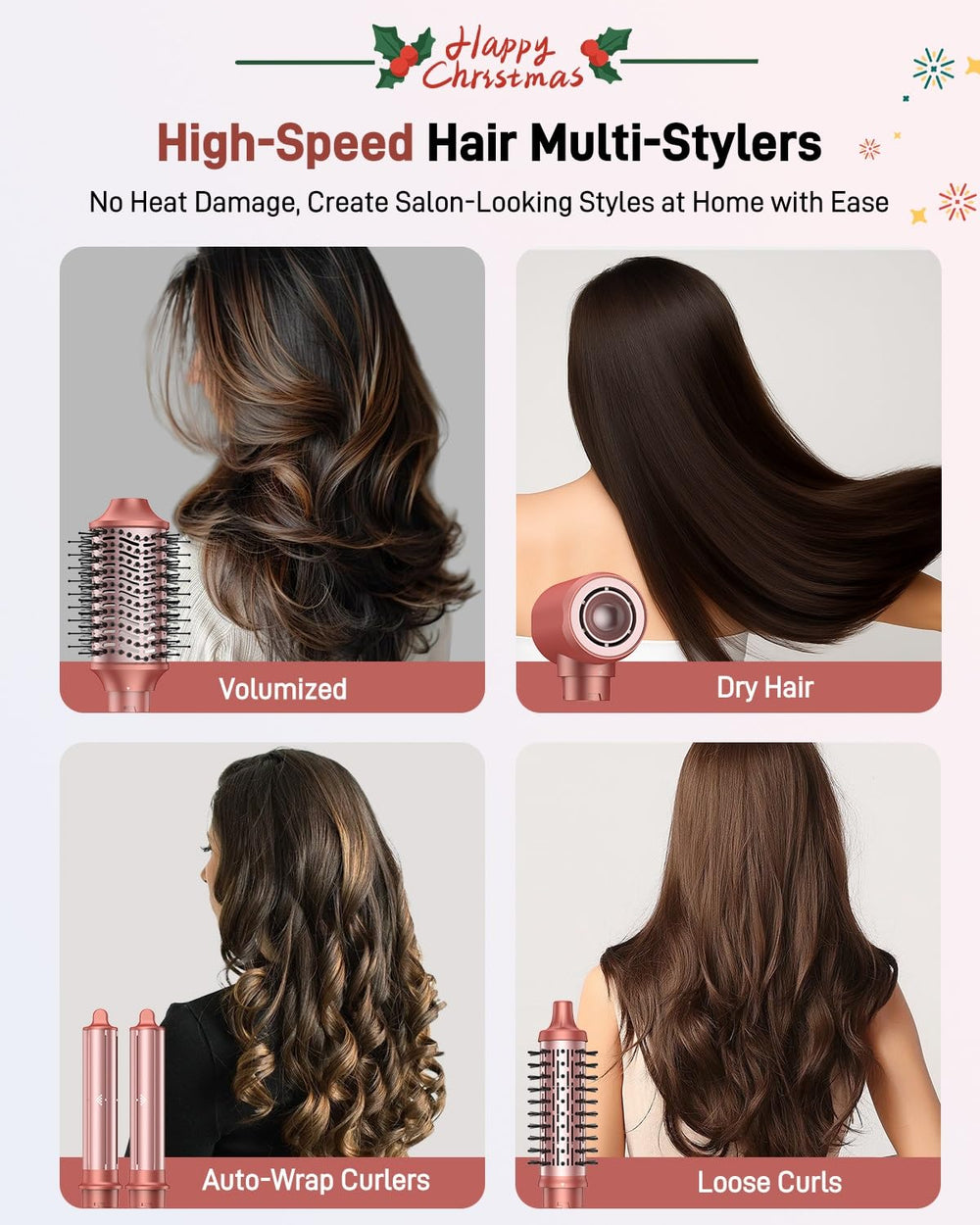 Hittiona air styler curl barrel: wraps hair automatically for voluminous curls